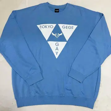 도쿄 게게게이 빅 트레이닝복 맨투맨 스카이블루