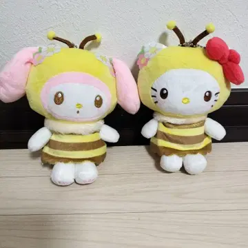 산리오 캐릭터즈 마스코트 파우치 꿀벌 헬로키티 마이멜로디