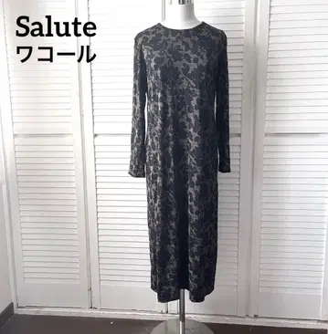 Salute 살루트 와코루 플라워 자카드 롱 원피스