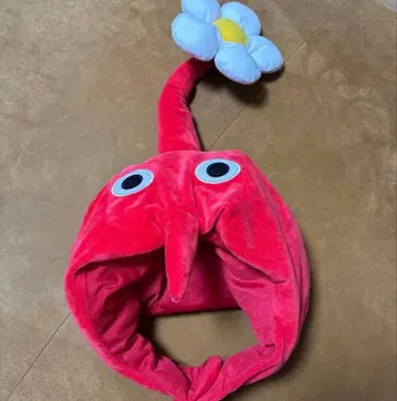 피크민 코스튬 모자 팬캡 레드 빨간 피크민 할로윈