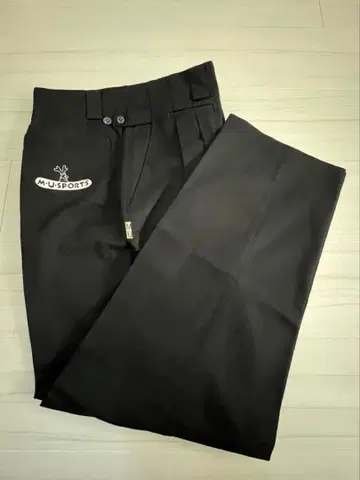 MU SPORTS 미에코 우에사코 골프 팬츠 블랙 54