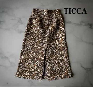 TICCA 티카 23년도 레오파드 자카드 직조 롱 스커트 표범 무늬