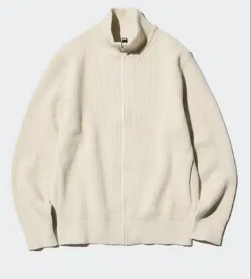 유니클로 미들 게이지 풀 집업 스웨터