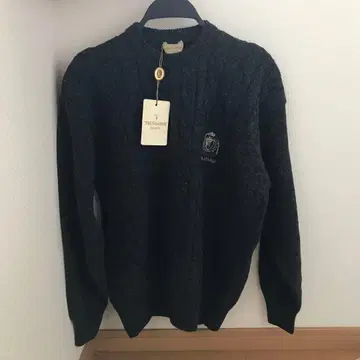 미사용 TRUSSARDI 니트 스웨터 차콜 그레이 이탈리아제