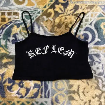 REFLEM 로고 탱크탑 블랙