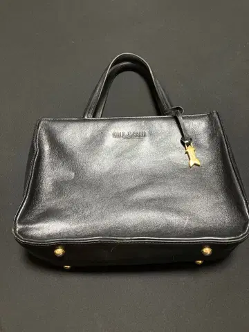 GOLD PFEIL (골드 파일) 가죽 핸드백 블랙