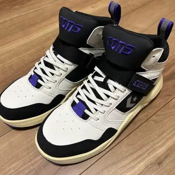 컨버스 RUN'N SLAM PS HI 화이트 x 블랙 26.5cm