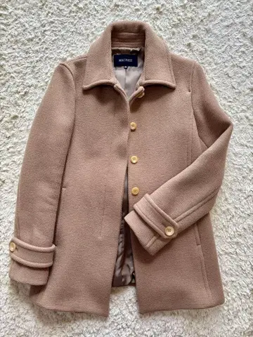 MACPHEE 맥피 코트 베이지 울 40 투모로우랜드