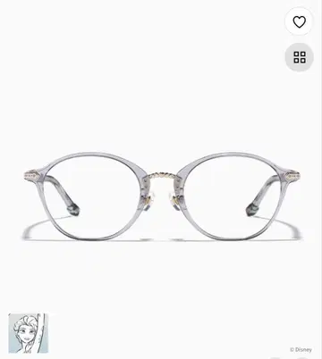 진스 디즈니 안나 엘사 클리어 어라운드 안경