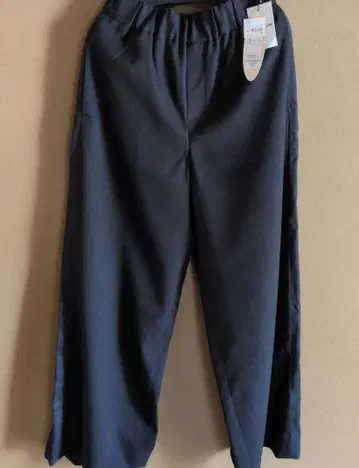 SOUTH to SOUTH 블랙 와이드 팬츠