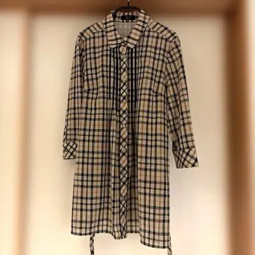 닥스 닥스 체크 블라우스 튜닉 40 사이즈