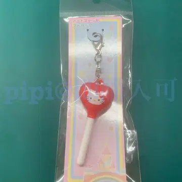 키티 하트 지팡이 스트랩 퓨로 산리오