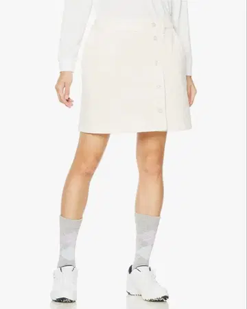 캘러웨이 골프 여성용 코듀로이 스커트 화이트