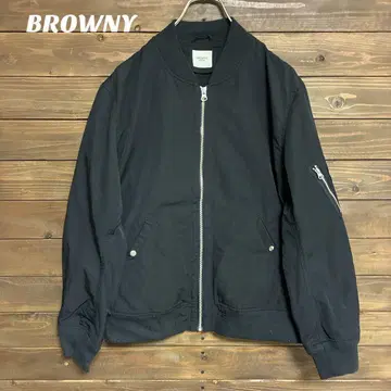 [ 브라우니 ] BROWNY 블랙 집업 점퍼 블루종 L