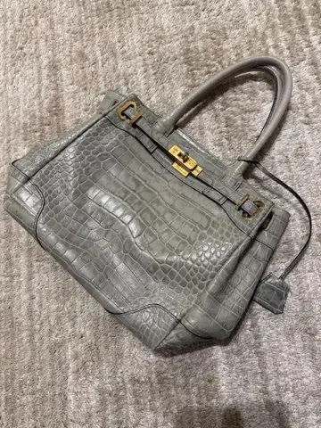 A.D.M.J 액세서리 드 마드모아젤 악어 엠보싱 천연 가죽 핸드백