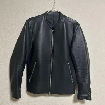 LIDUM 블랙 가죽 싱글 라이더 자켓