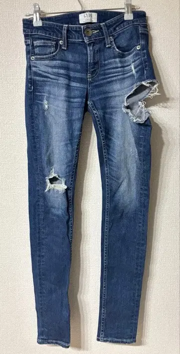 GYDA 사이드 립드 스키니 데님 팬츠