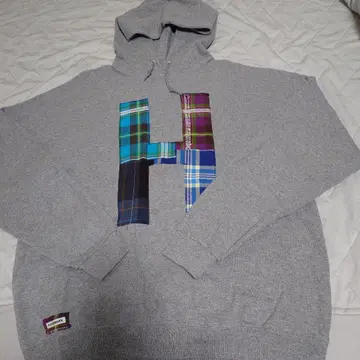 H.R.M 패치워크 후드티 그레이