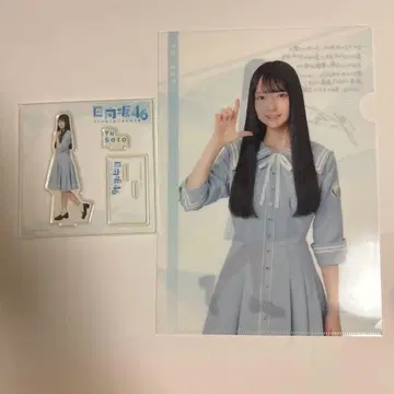 히나타자카46 복권 사토 유우 아크릴 스탠드/클리어 파일 세트