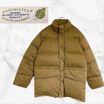 다운 자켓 코트/점퍼 [ M ] 카키 카멜 페더 혼방 방한