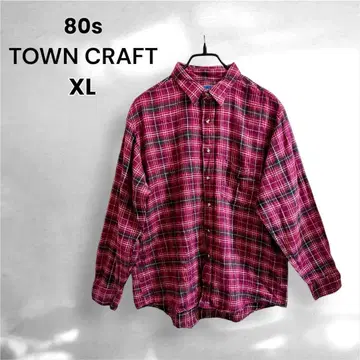 80s Town Craft 타운크래프트 플란넬 체크 셔츠 XL