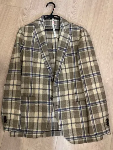 LARDINI 체크 무늬 테일러드 자켓