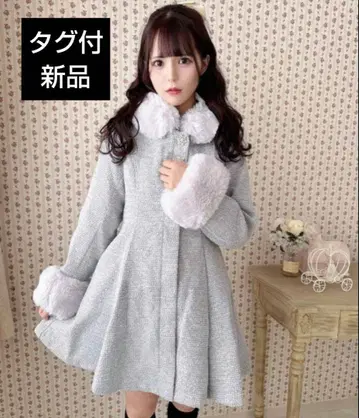 ROJITA 백리본 후디 코트 그레이 택 포함 미개봉 새상품