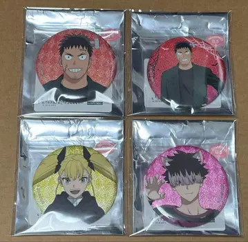 괴수 8호 할로윈 글리터 캔뱃지 4개 세트 1