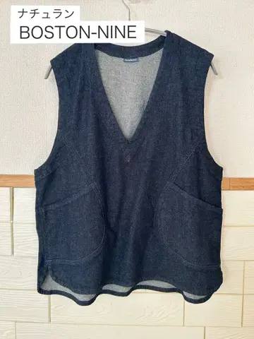 시착만 한 상품*내추럴 보스턴-나인 데님 스트레치 와이드 베스트