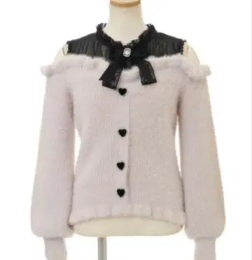 LIZLISA 오픈 숄더 니트 핑크