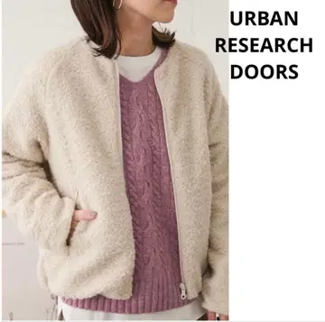 URBAN RESEARCH DOORS 보아 지퍼 블루종