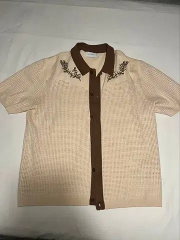 TOPMAN XL 반팔 셔츠 베이지/브라운