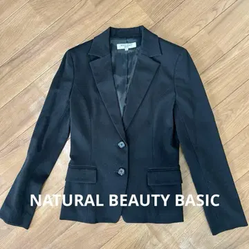 새상품급 NATURAL BEAUTY BASIC 블랙 자켓 S 사이즈