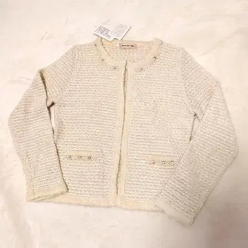 Apuweiser-riche 아이보리 가디건 비쥬 장식 M