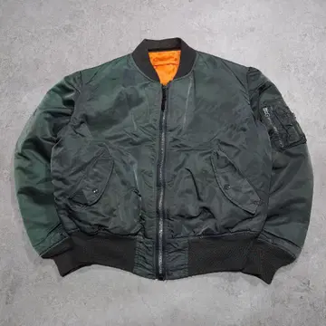 80s 90s ALPHA INDUSTRIES MA-1 USA제 자수 L