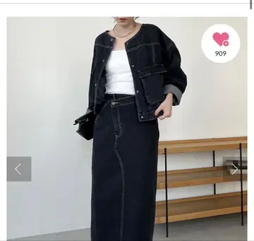 CAPRICIEUX LE'MAGE 데님 노카라 자켓