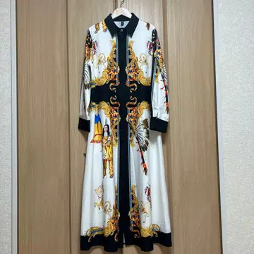 OPZM 화려한 민족 패턴 인디언 원피스