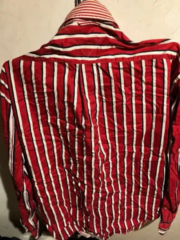 TOMMY HILFIGER 긴팔 셔츠 L/G 레드 스트라이프