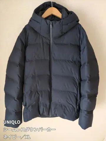 미사용 심리스 다운 파카 3D 네이비 XL 2021년제 네이비 컬러