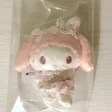 마이멜로디 화이트 딸기 티타임 마스코트 키링