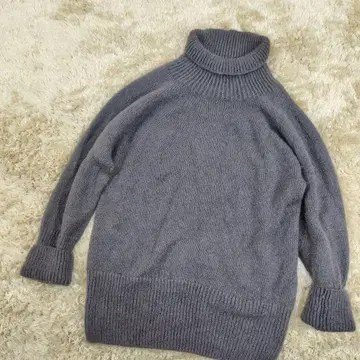 ISLAND TIDES 모헤어 터틀넥 스웨터 샤기 영국제
