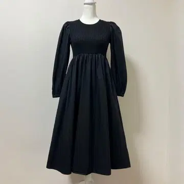 벌스데이 바쉬 롱 원피스 블랙 도킹 니트 가을 겨울