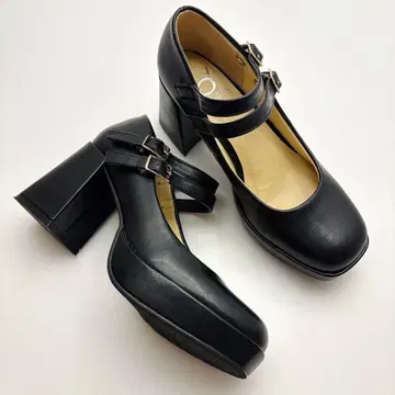 키다리 아저씨 통굽 스트랩 펌프스 멜리 제인 와이드 힐 23