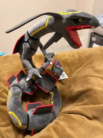 드래곤형 봉제 인형 그레이 빨간색