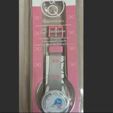 미야쿠미야쿠 손목시계 핑크 만박 스마일 솔라