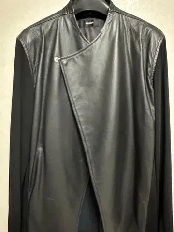 THE TWELVE 블랙 가죽 코트