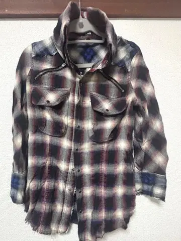 르 그랑 블루 lgb 그라데이션 체크 셔츠 hyde