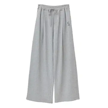 LOGO SWEAT TUCK WIDE PANTS