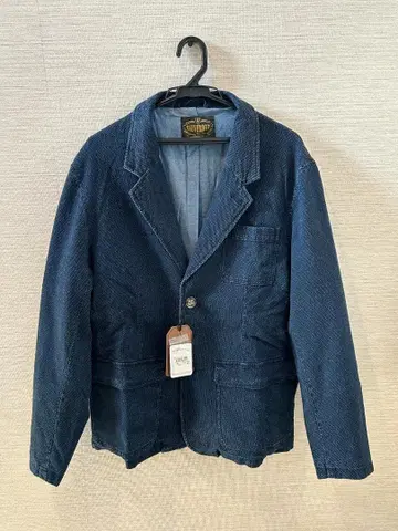 다크 블루 데님 블레이저