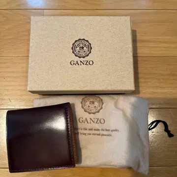 GANZO 다크 브라운 가죽 코인 케이스